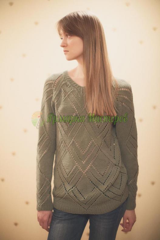 <div style=margin-left:10px><h1>Вязаний пуловер з ажурними ромбами</h1><p><a href="/catalog/shite/">Шиття</a> » <a href="/catalog/shite/shite--odejda/">Шиття, одяг</a></p><i class="fa fa-map-marker"></i> Киевская область, Киев<br /><br /><div class="socdata"><script src="//yastatic.net/es5-shims/0.0.2/es5-shims.min.js"></script>
                                            <script src="//yastatic.net/share2/share.js"></script>
                                            <div class="ya-share2" data-services="facebook,gplus,twitter,lj,viber,whatsapp,skype" data-counter=""></div></div>