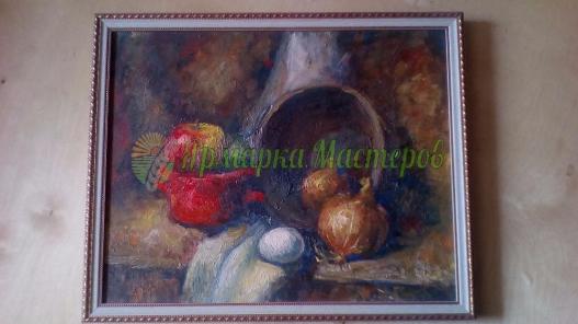 <div style=margin-left:10px><h1>«Натюрморт с луковицами», холст, масло, 40х50, 2010.</h1><p><a href="/catalog/kartiny/">Картини</a> » <a href="/catalog/kartiny/jivopis/">Живопис</a></p><i class="fa fa-map-marker"></i> Сумская область, Сумы<br /><br /><div class="socdata"><script src="//yastatic.net/es5-shims/0.0.2/es5-shims.min.js"></script>
                                            <script src="//yastatic.net/share2/share.js"></script>
                                            <div class="ya-share2" data-services="facebook,gplus,twitter,lj,viber,whatsapp,skype" data-counter=""></div></div>