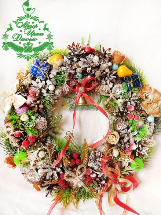 <div style=margin-left:10px><h1>Новогодний венок на дверь!!!</h1><p><a href="/catalog/ukrasheniya/">Прикраси</a> » <a href="/catalog/ukrasheniya/podarki/">Подарунки</a></p><i class="fa fa-map-marker"></i> Одесская область, Измаил<br /><br /><div class="socdata"><script src="//yastatic.net/es5-shims/0.0.2/es5-shims.min.js"></script>
                                            <script src="//yastatic.net/share2/share.js"></script>
                                            <div class="ya-share2" data-services="facebook,gplus,twitter,lj,viber,whatsapp,skype" data-counter=""></div></div>