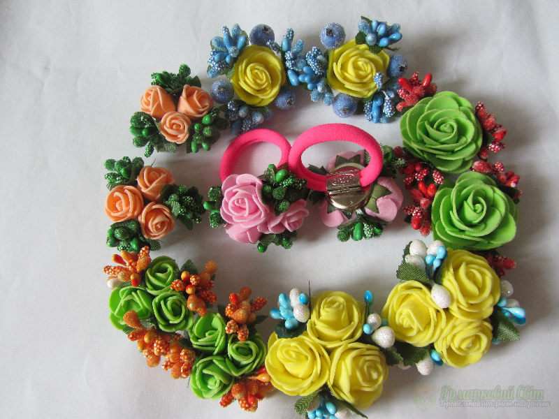 <div style=margin-left:10px><h1>Резинки та заколки з фоамірану</h1><p><a href="/catalog/ukrasheniya/">Прикраси</a> » <a href="/catalog/ukrasheniya/aksessuary/">Аксесуари</a></p><i class="fa fa-map-marker"></i> Киевская область, Киев<br /><br /><div class="socdata"><script src="//yastatic.net/es5-shims/0.0.2/es5-shims.min.js"></script>
                                            <script src="//yastatic.net/share2/share.js"></script>
                                            <div class="ya-share2" data-services="facebook,gplus,twitter,lj,viber,whatsapp,skype" data-counter=""></div></div>