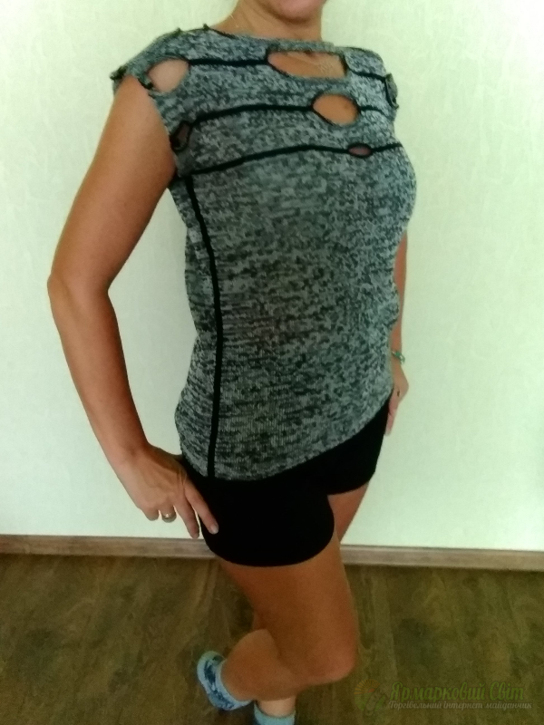 <div style=margin-left:10px><h1>Меланжевая маечка</h1><p><a href="/catalog/rukodelie/">Рукоділля</a> » <a href="/catalog/rukodelie/rukodelie--obschee/">Рукоділля, загальне</a></p><i class="fa fa-map-marker"></i> Львовская область, Дрогобыч<br /><br /><div class="socdata"><script src="//yastatic.net/es5-shims/0.0.2/es5-shims.min.js"></script>
                                            <script src="//yastatic.net/share2/share.js"></script>
                                            <div class="ya-share2" data-services="facebook,gplus,twitter,lj,viber,whatsapp,skype" data-counter=""></div></div>