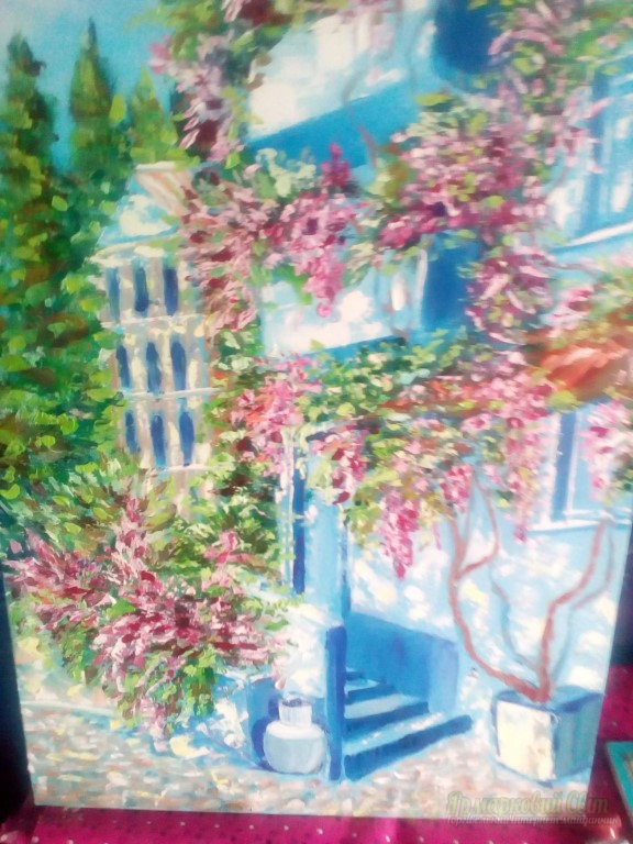 <div style=margin-left:10px><h1>Ромашки в голубой вазе 40х50</h1><p><a href="/catalog/kartiny/">Картини</a> » <a href="/catalog/kartiny/jivopis/">Живопис</a></p><i class="fa fa-map-marker"></i> Донецкая область, Украинск<br /><br /><div class="socdata"><script src="//yastatic.net/es5-shims/0.0.2/es5-shims.min.js"></script>
                                            <script src="//yastatic.net/share2/share.js"></script>
                                            <div class="ya-share2" data-services="facebook,gplus,twitter,lj,viber,whatsapp,skype" data-counter=""></div></div>