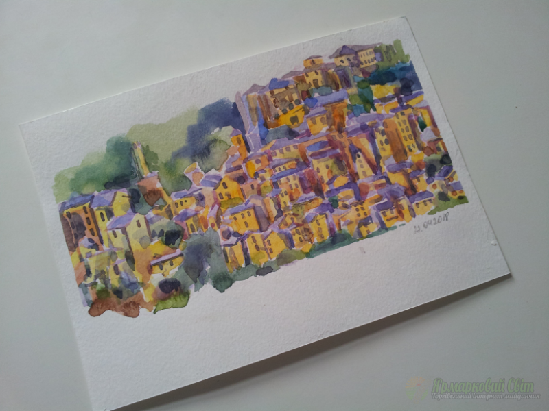 <div style=margin-left:10px><h1>акварель "итальянские улочки"</h1><p><a href="/catalog/kartiny/">Картини</a> » <a href="/catalog/kartiny/jivopis/">Живопис</a></p><i class="fa fa-map-marker"></i> Запорожская область, Мелитополь<br /><br /><div class="socdata"><script src="//yastatic.net/es5-shims/0.0.2/es5-shims.min.js"></script>
                                            <script src="//yastatic.net/share2/share.js"></script>
                                            <div class="ya-share2" data-services="facebook,gplus,twitter,lj,viber,whatsapp,skype" data-counter=""></div></div>