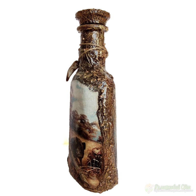 <div style=margin-left:10px><h1>Охота на кабана Декор бутылки  Подарок мужчине охотнику Сувениры для охотников  ручной работы</h1><p><a href="/catalog/podarki--suveniry/">Подарунки, сувеніри</a> » <a href="/catalog/podarki--suveniry/podarki/">Подарунки</a></p><i class="fa fa-map-marker"></i> Донецкая область, Мариуполь<br /><br /><div class="socdata"><script src="//yastatic.net/es5-shims/0.0.2/es5-shims.min.js"></script>
                                            <script src="//yastatic.net/share2/share.js"></script>
                                            <div class="ya-share2" data-services="facebook,gplus,twitter,lj,viber,whatsapp,skype" data-counter=""></div></div>