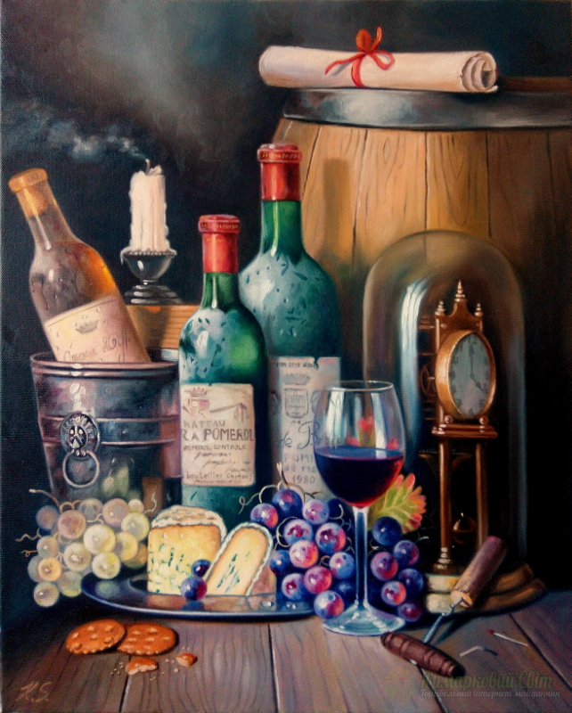 <div style=margin-left:10px><h1>Натюрморт с вином</h1><p><a href="/catalog/kartiny/">Картини</a> » <a href="/catalog/kartiny/jivopis/">Живопис</a></p><i class="fa fa-map-marker"></i> Донецкая область, Краматорск<br /><br /><script src="//yastatic.net/es5-shims/0.0.2/es5-shims.min.js"></script>
                                            <script src="//yastatic.net/share2/share.js"></script>
                                            <div class="ya-share2" data-services="facebook,gplus,twitter,lj,viber,whatsapp,skype" data-counter=""></div><br /><div class="socdata"></div></div>