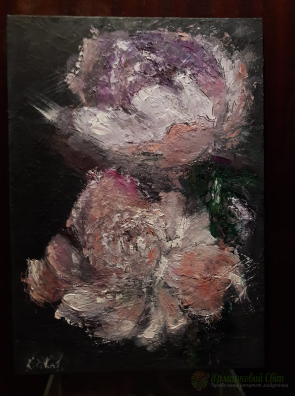 <div style=margin-left:10px><h1>Пионы нежность</h1><p><a href="/catalog/kartiny/">Картини</a> » <a href="/catalog/kartiny/jivopis/">Живопис</a></p><i class="fa fa-map-marker"></i> Кировоградская область, Кировоград<br /><br /><div class="socdata"><script src="//yastatic.net/es5-shims/0.0.2/es5-shims.min.js"></script>
                                            <script src="//yastatic.net/share2/share.js"></script>
                                            <div class="ya-share2" data-services="facebook,gplus,twitter,lj,viber,whatsapp,skype" data-counter=""></div></div>