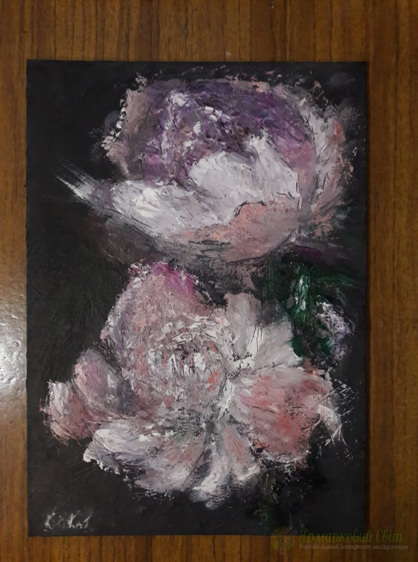 <div style=margin-left:10px><h1>Пионы нежность</h1><p><a href="/catalog/kartiny/">Картини</a> » <a href="/catalog/kartiny/jivopis/">Живопис</a></p><i class="fa fa-map-marker"></i> Кировоградская область, Кировоград<br /><br /><div class="socdata"><script src="//yastatic.net/es5-shims/0.0.2/es5-shims.min.js"></script>
                                            <script src="//yastatic.net/share2/share.js"></script>
                                            <div class="ya-share2" data-services="facebook,gplus,twitter,lj,viber,whatsapp,skype" data-counter=""></div></div>