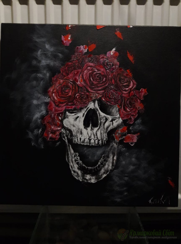 <div style=margin-left:10px><h1>Череп розы масло холст картина</h1><p><a href="/catalog/kartiny/">Картини</a> » <a href="/catalog/kartiny/jivopis/">Живопис</a></p><i class="fa fa-map-marker"></i> Кировоградская область, Кировоград<br /><br /><div class="socdata"><script src="//yastatic.net/es5-shims/0.0.2/es5-shims.min.js"></script>
                                            <script src="//yastatic.net/share2/share.js"></script>
                                            <div class="ya-share2" data-services="facebook,gplus,twitter,lj,viber,whatsapp,skype" data-counter=""></div></div>