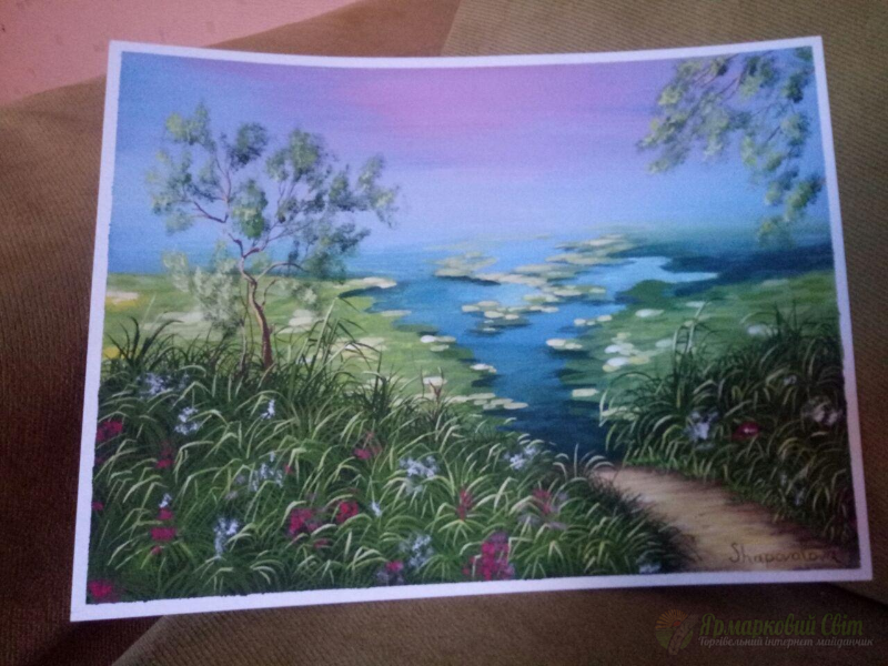 <div style=margin-left:10px><h1>Вечерние сумерки на озере</h1><p><a href="/catalog/kartiny/">Картини</a> » <a href="/catalog/kartiny/jivopis/">Живопис</a></p><i class="fa fa-map-marker"></i> Черниговская область, Чернигов<br /><br /><div class="socdata"><script src="//yastatic.net/es5-shims/0.0.2/es5-shims.min.js"></script>
                                            <script src="//yastatic.net/share2/share.js"></script>
                                            <div class="ya-share2" data-services="facebook,gplus,twitter,lj,viber,whatsapp,skype" data-counter=""></div></div>