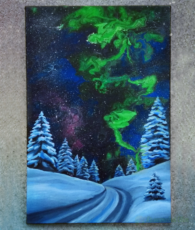 <div style=margin-left:10px><h1>Картина на холсте акрилом "Северное сияние"</h1><p><a href="/catalog/kartiny/">Картини</a> » <a href="/catalog/kartiny/jivopis/">Живопис</a></p><i class="fa fa-map-marker"></i> Запорожская область, Запорожье<br /><br /><div class="socdata"><script src="//yastatic.net/es5-shims/0.0.2/es5-shims.min.js"></script>
                                            <script src="//yastatic.net/share2/share.js"></script>
                                            <div class="ya-share2" data-services="facebook,gplus,twitter,lj,viber,whatsapp,skype" data-counter=""></div></div>