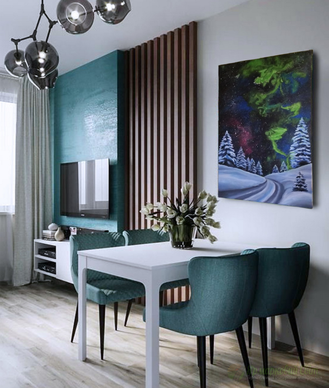 <div style=margin-left:10px><h1>Картина на холсте акрилом "Северное сияние"</h1><p><a href="/catalog/kartiny/">Картини</a> » <a href="/catalog/kartiny/jivopis/">Живопис</a></p><i class="fa fa-map-marker"></i> Запорожская область, Запорожье<br /><br /><div class="socdata"><script src="//yastatic.net/es5-shims/0.0.2/es5-shims.min.js"></script>
                                            <script src="//yastatic.net/share2/share.js"></script>
                                            <div class="ya-share2" data-services="facebook,gplus,twitter,lj,viber,whatsapp,skype" data-counter=""></div></div>