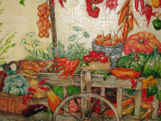 <div style=margin-left:10px><h1> панно с элементами декупажа - Дары осени</h1><p><a href="/catalog/kartiny/">Картини</a> » <a href="/catalog/kartiny/panno/">Панно</a></p><i class="fa fa-map-marker"></i> Запорожская область, Запорожье<br /><br /><div class="socdata"><script src="//yastatic.net/es5-shims/0.0.2/es5-shims.min.js"></script>
                                            <script src="//yastatic.net/share2/share.js"></script>
                                            <div class="ya-share2" data-services="facebook,gplus,twitter,lj,viber,whatsapp,skype" data-counter=""></div></div>